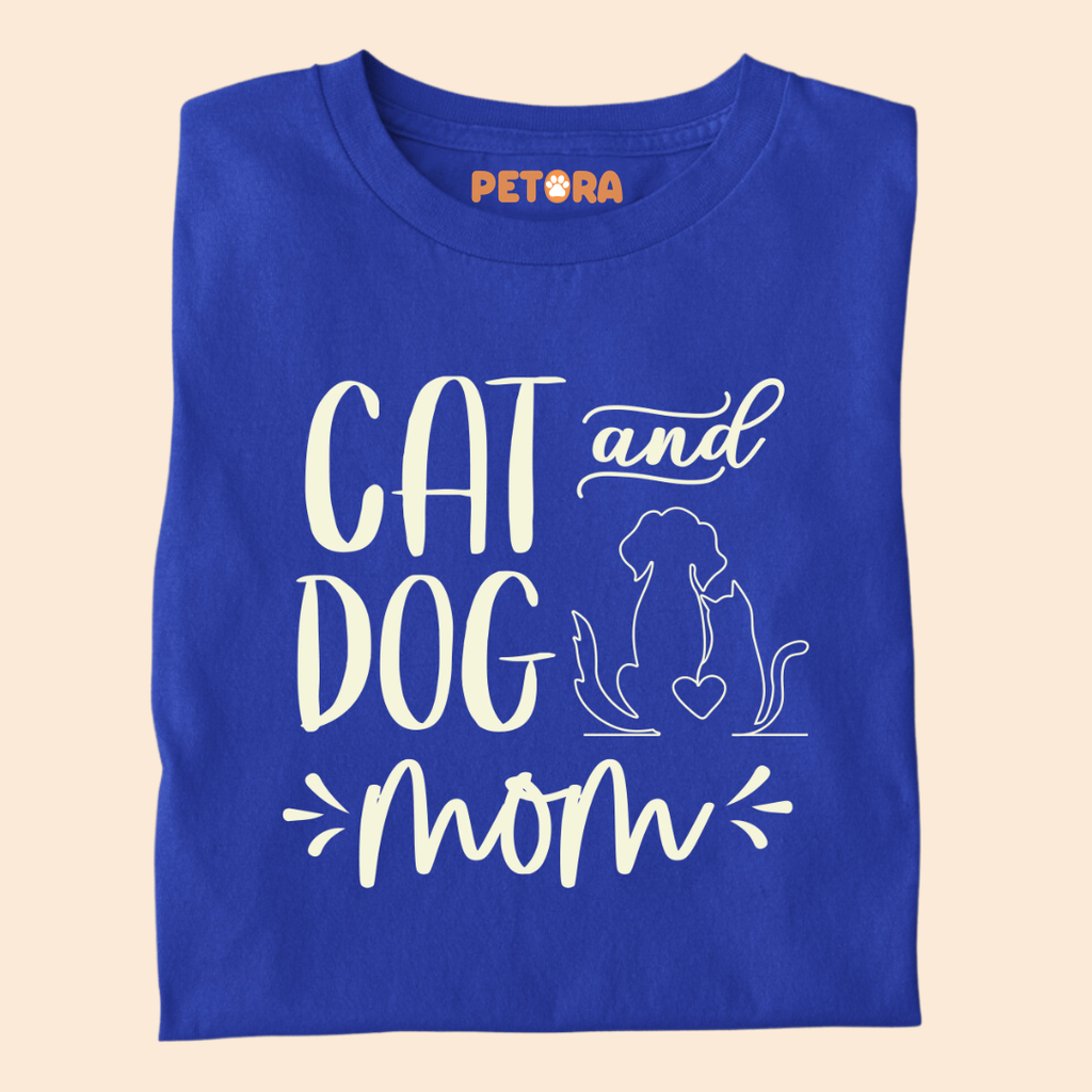 Cat and Dog Mom Premium T-shirt for Pet Lovers