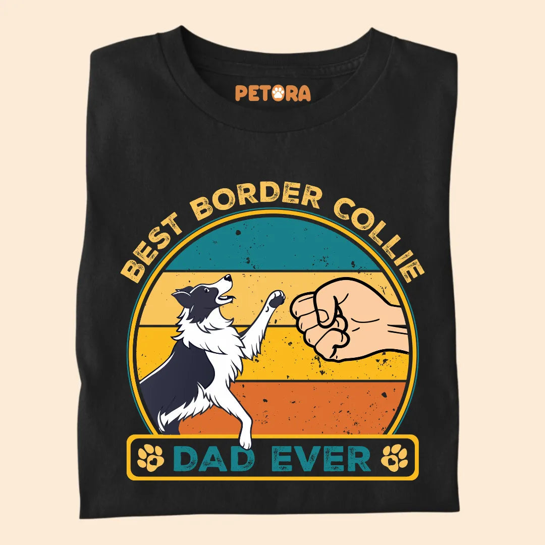 Best Border Collie Dad Ever Premium T-shirt for Pet Lovers