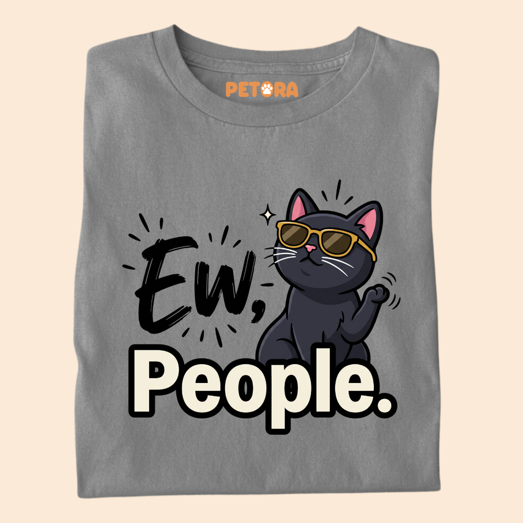 Ew People Black Cat T-Shirt