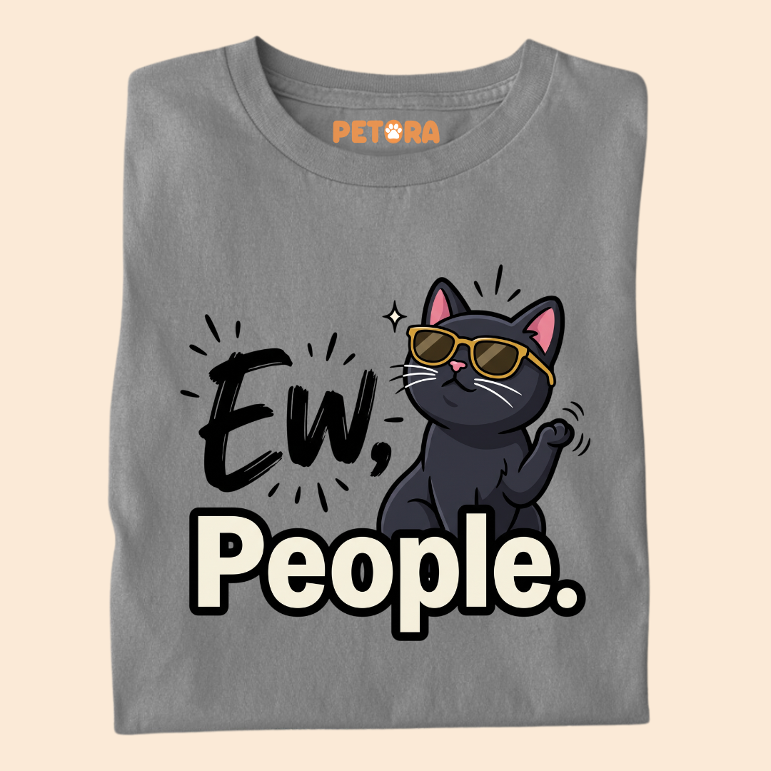 Ew People Black Cat T-Shirt