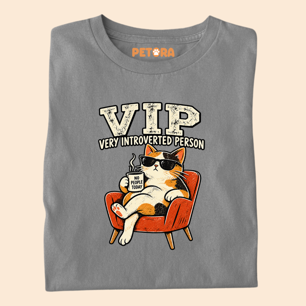 VIP Very Introverted Person Calico Cat T-Shirt