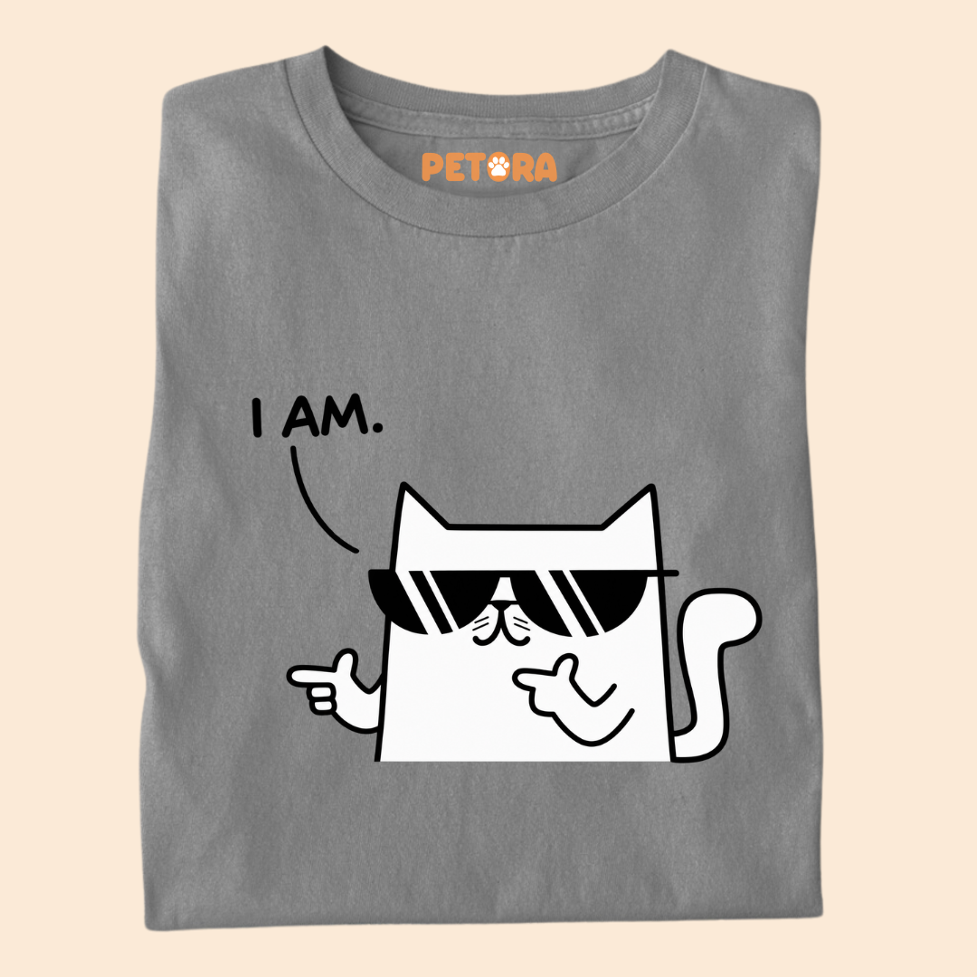 I AM Funny Cool Cat Sunglasses T-Shirt
