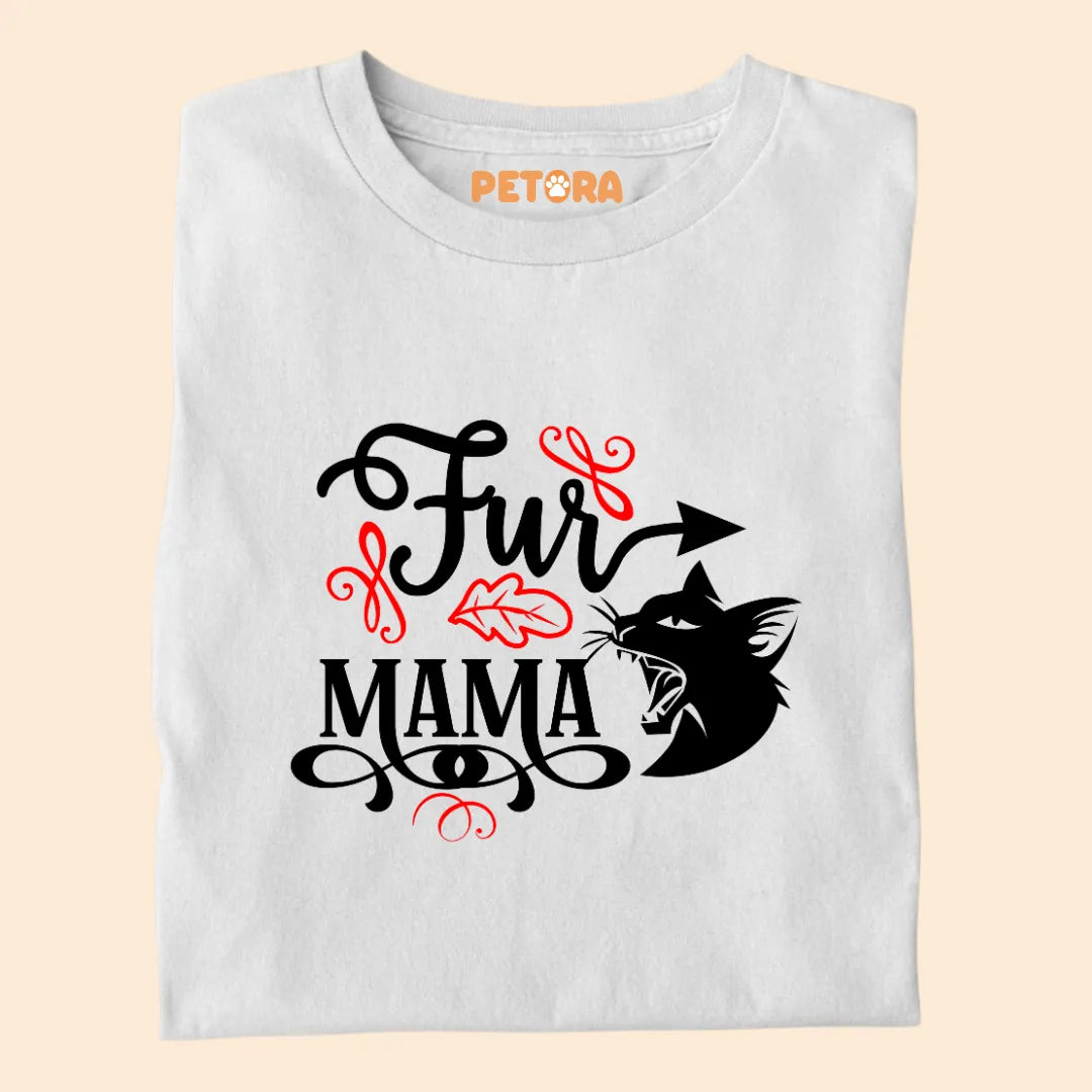 Fur Mama Premium T-shirt For Cat Lovers