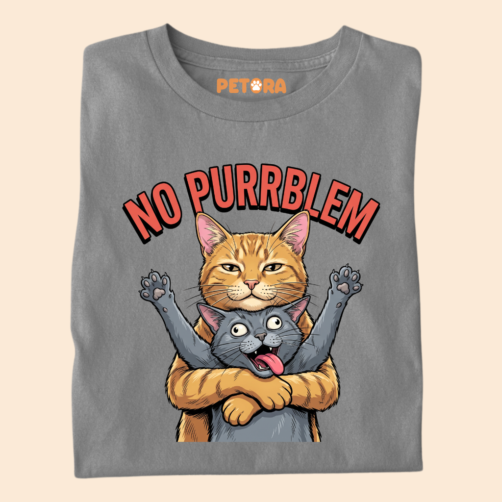 No Purrblem Funny Cat T-Shirt