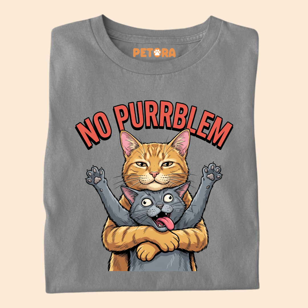 No Purrblem Funny Cat T-Shirt