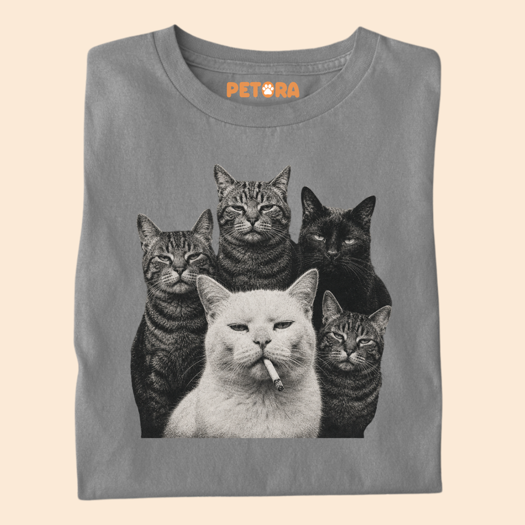 Vintage Badass Smoking Cat Graphic Tee