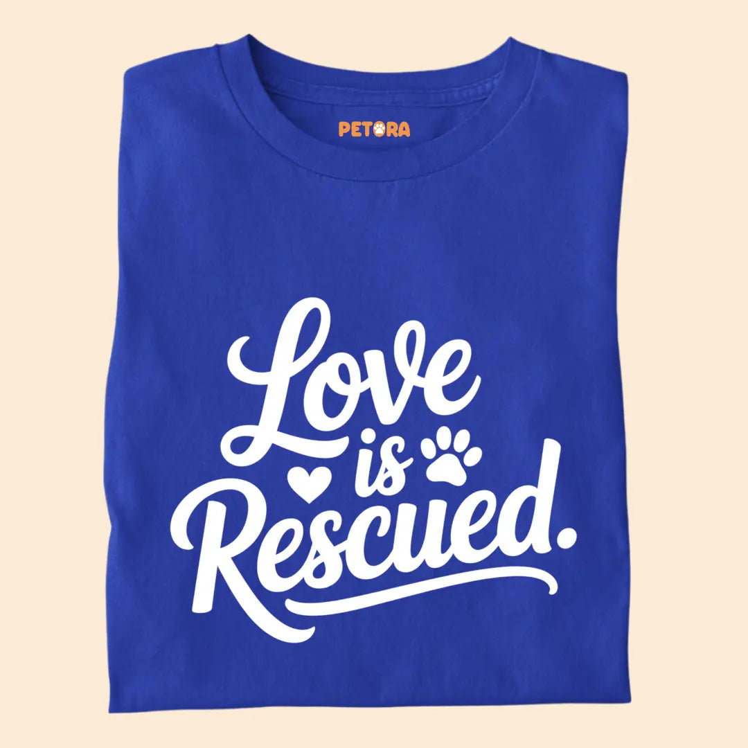 Love is Rescued Premium T-Shirt for Dog Lovers