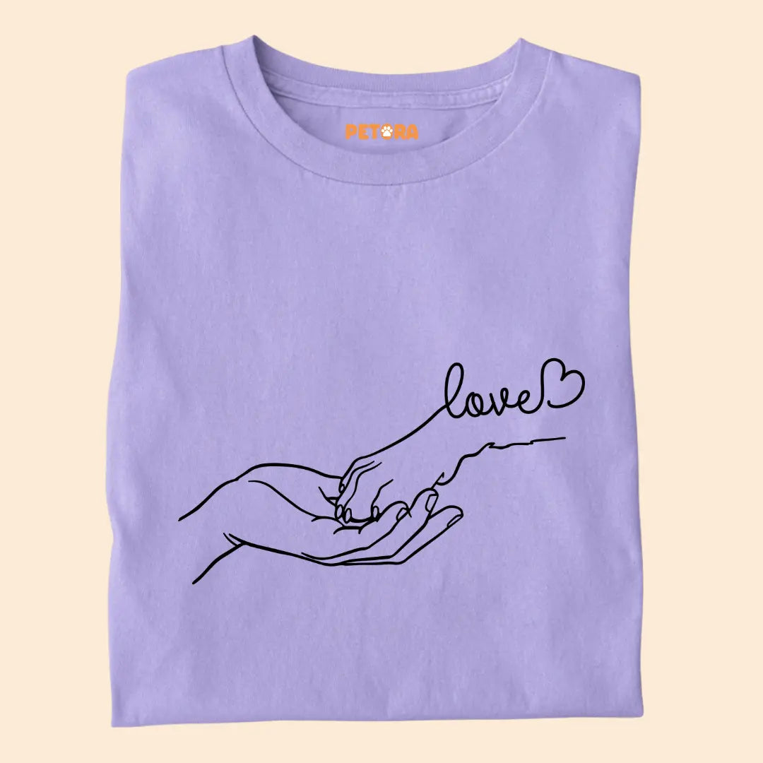 Dog is my Love - Paw Connection - Premium Unisex T-shirt for Pet Lovers