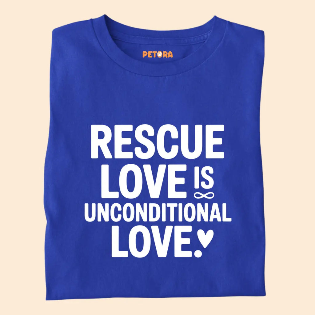 Rescue Love is Unconditional Love Premium T-Shirt for Dog Lovers