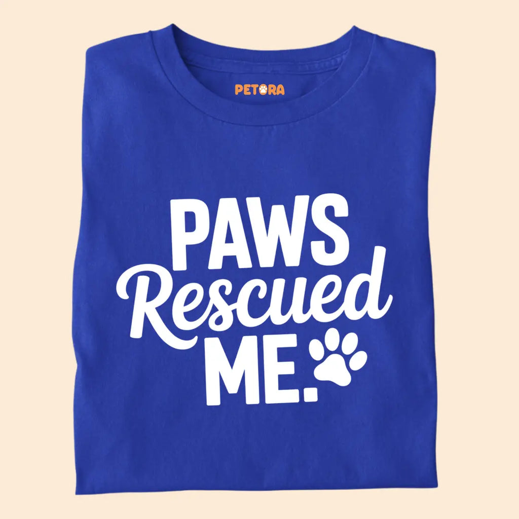 Paws Rescued Me Premium T-Shirt for Dog Lovers