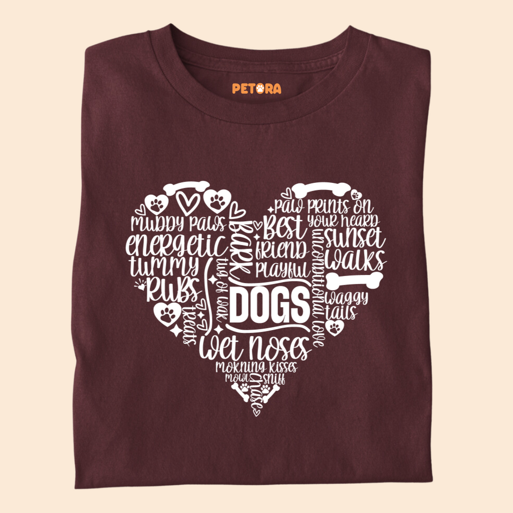 Heart of a Dog - Pet Lover’s Premium Cotton T-Shirt for Dog Moms & Dads