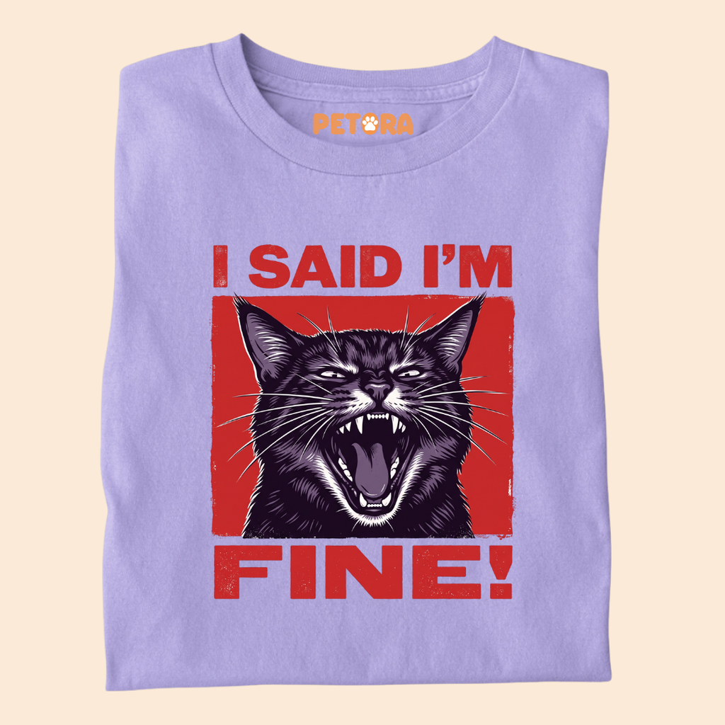 I Said I’m Fine Funny Black Cat T-Shirt