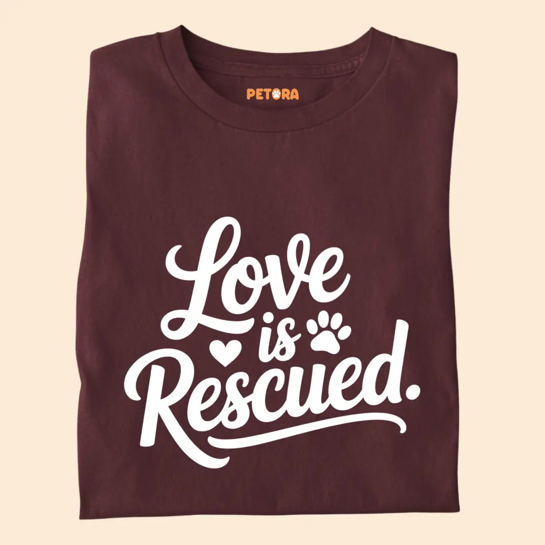 Love is Rescued Premium T-Shirt for Dog Lovers