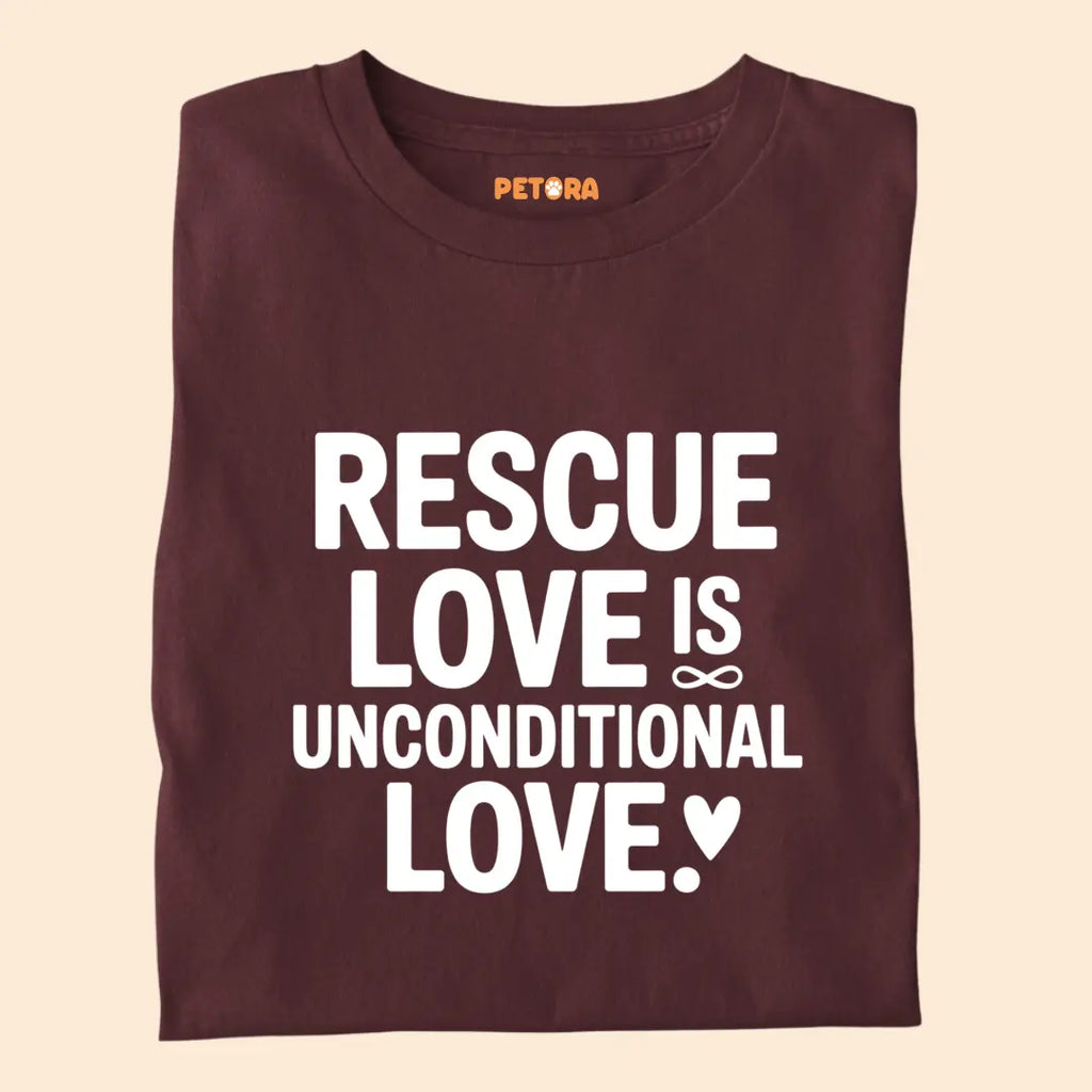 Rescue Love is Unconditional Love Premium T-Shirt for Dog Lovers