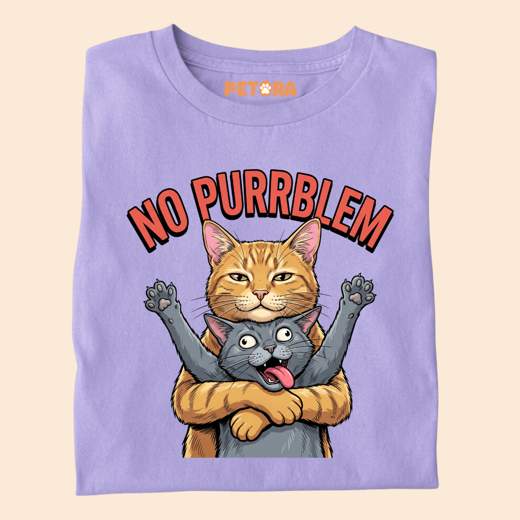 No Purrblem Funny Cat T-Shirt