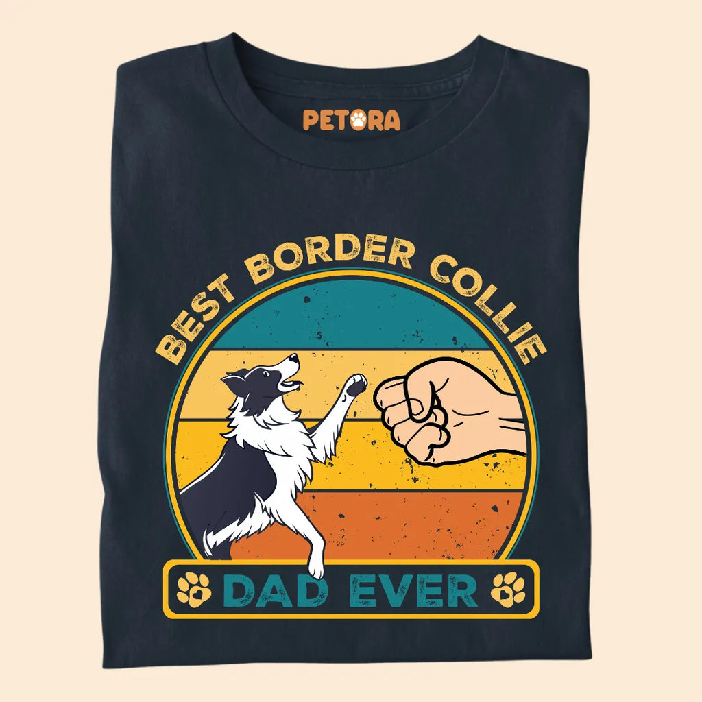 Best Border Collie Dad Ever Premium T-shirt for Pet Lovers