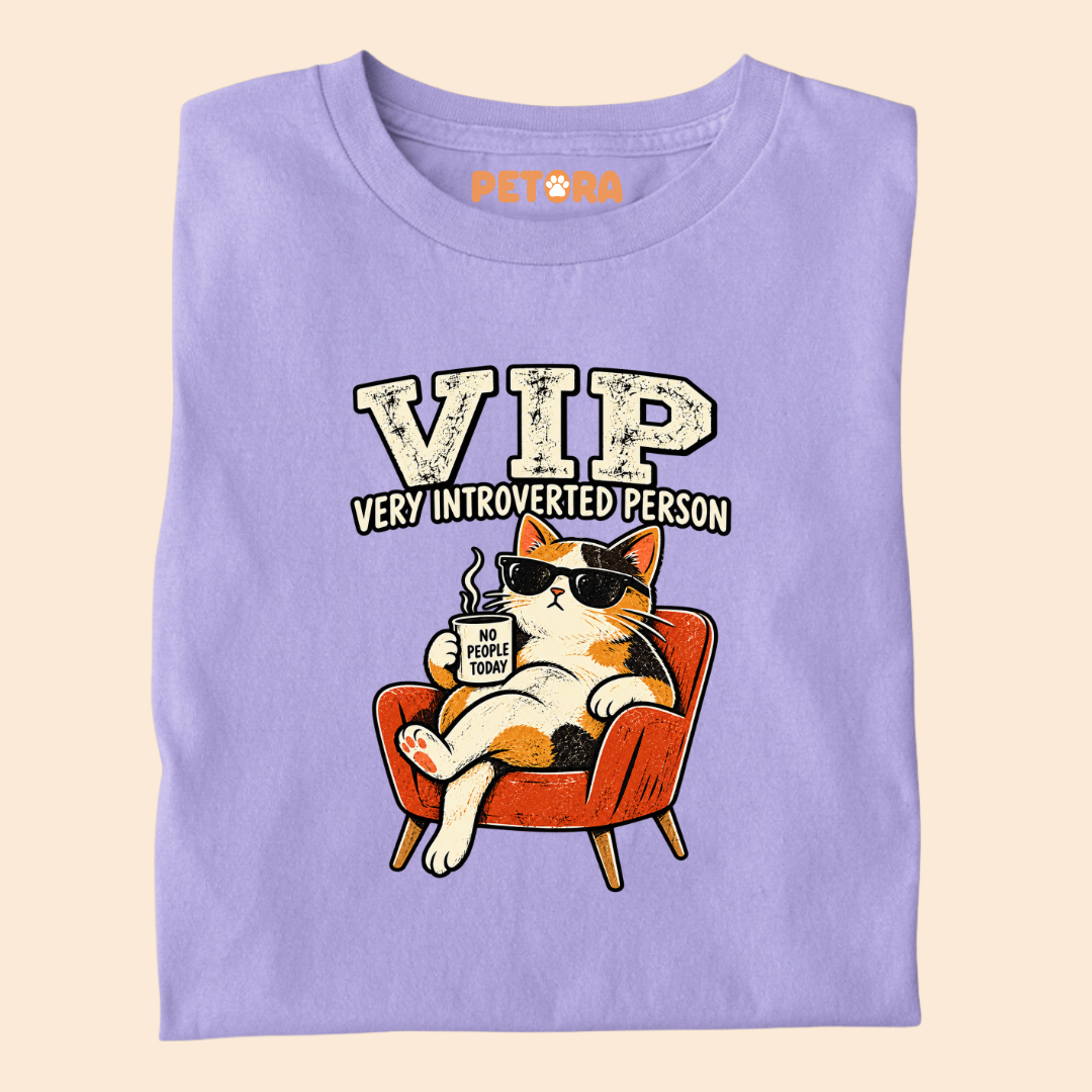 VIP Very Introverted Person Calico Cat T-Shirt