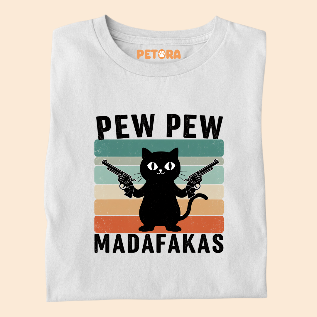 Pew Pew Cat Meme T Shirt