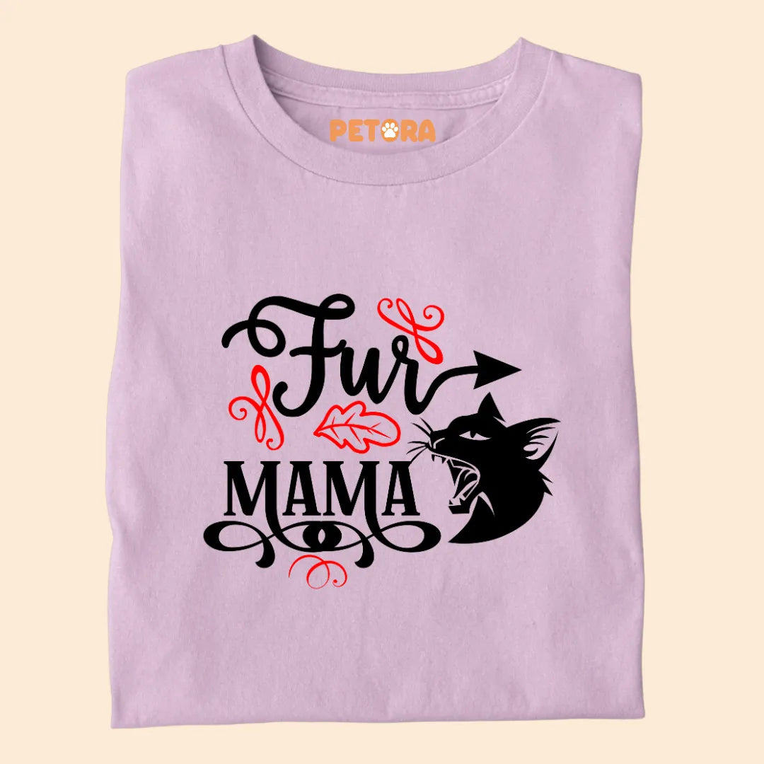 Fur Mama Premium T-shirt For Cat Lovers