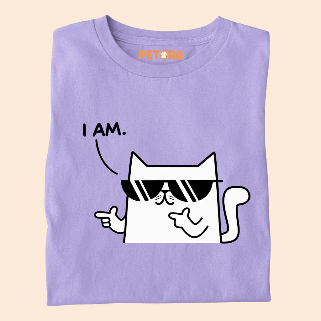 I AM Funny Cool Cat Sunglasses T-Shirt
