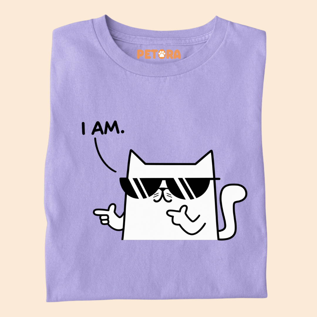 I AM Funny Cool Cat Sunglasses T-Shirt