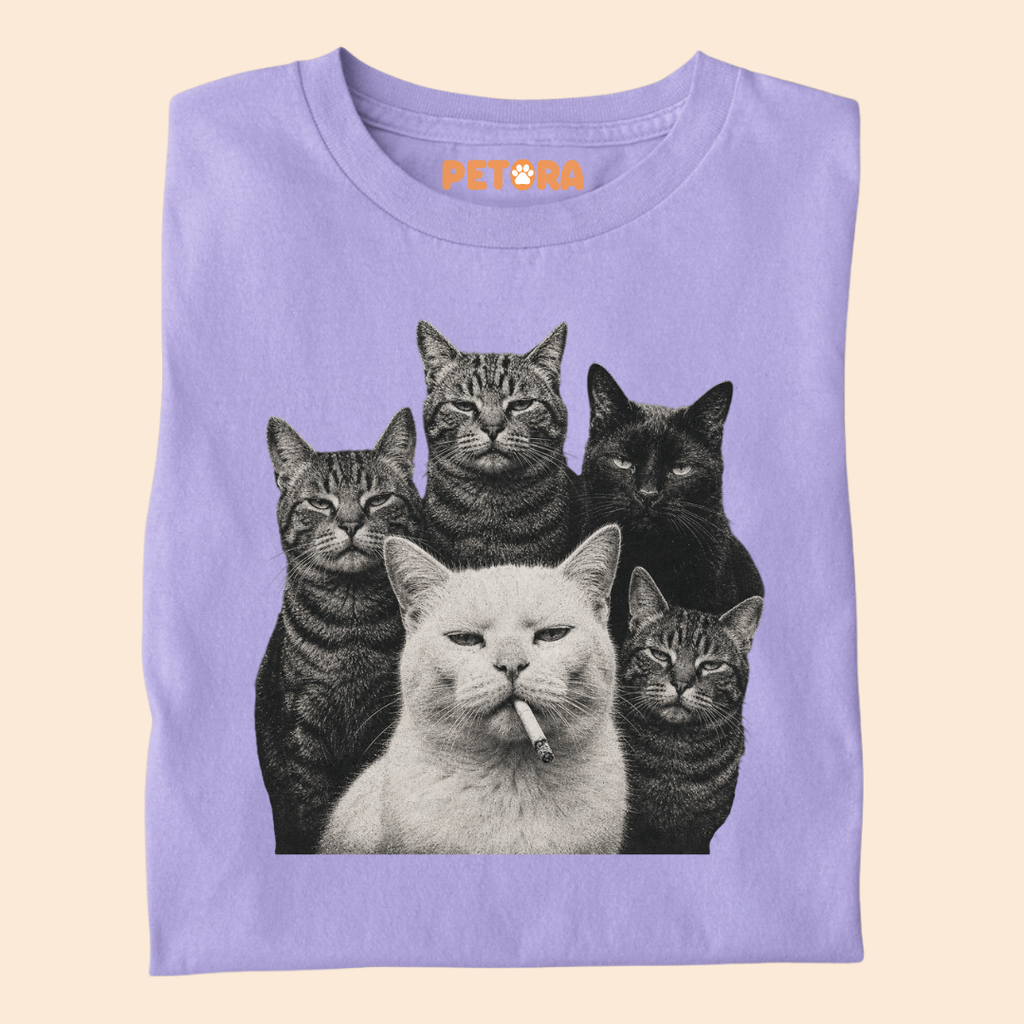 Vintage Badass Smoking Cat Graphic Tee
