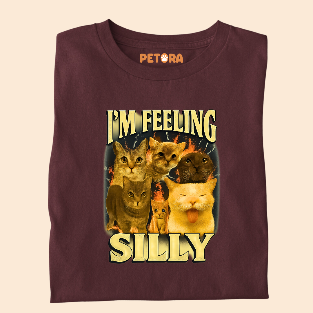 I'm Feeling Silly Cat Meme Premium T-shirt for Pet Lovers