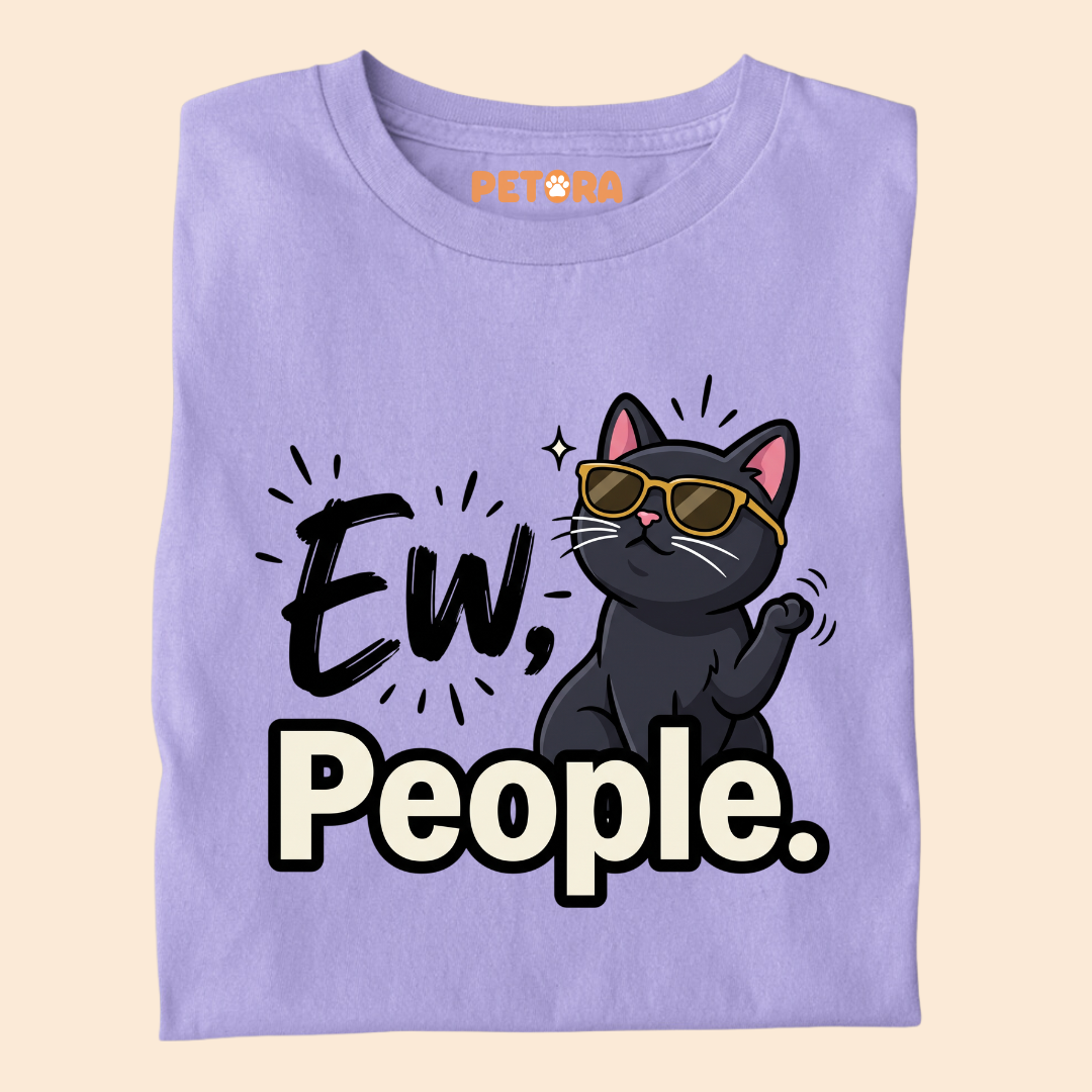 Ew People Black Cat T-Shirt