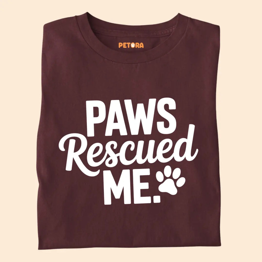 Paws Rescued Me Premium T-Shirt for Dog Lovers
