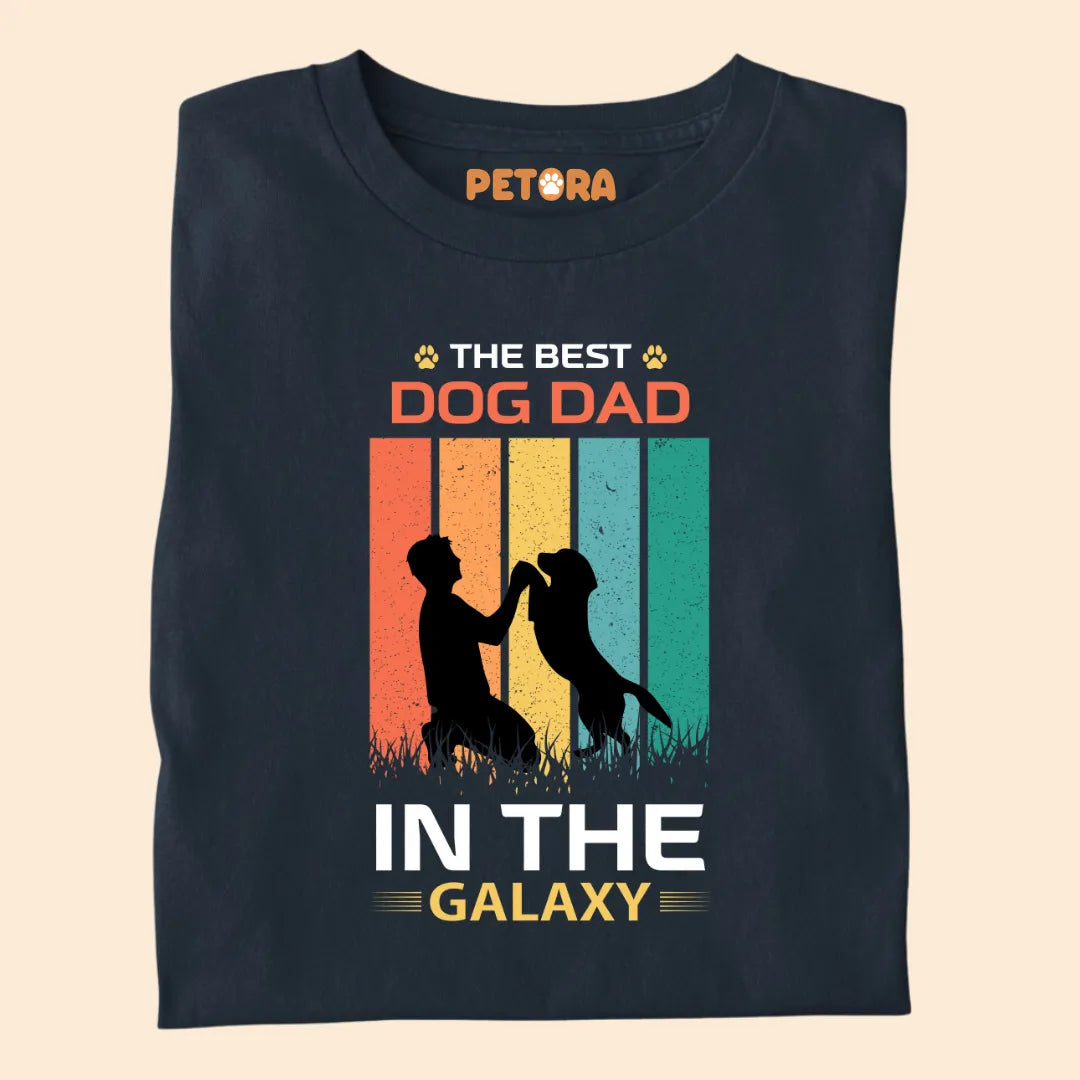 The Best Dog Dad in the Galaxy Premium T-shirt for Pet Lovers
