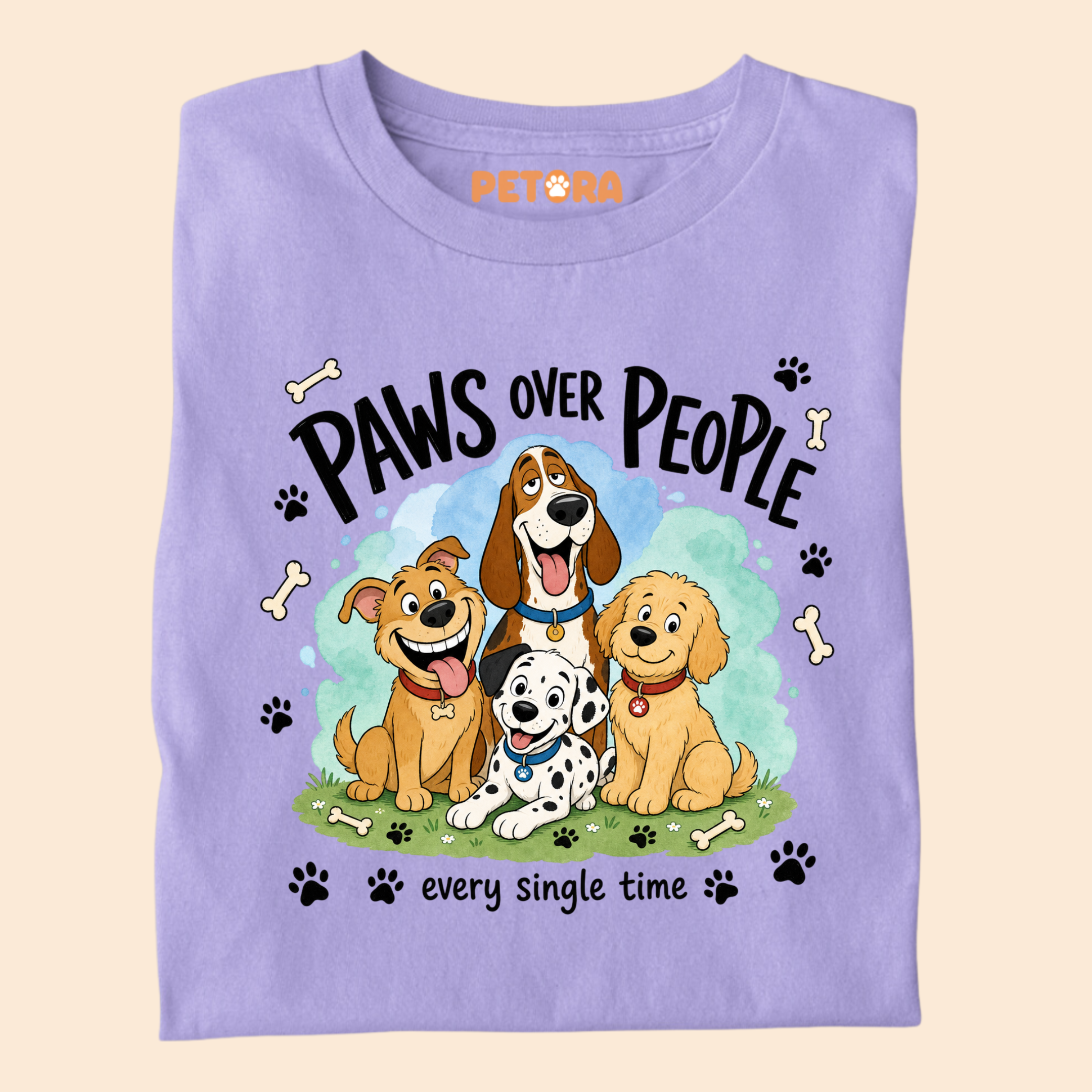 Paws Over People Dog T Shirt