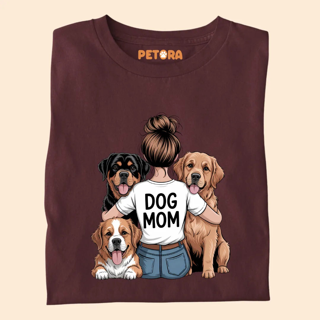 Dog Mom With Three Kids Premium T-shirt for Pet Lovers