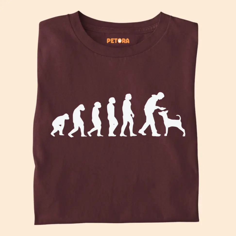 Dog Lover Evolution - Funny Pet Lover Premium Unisex T-Shirt
