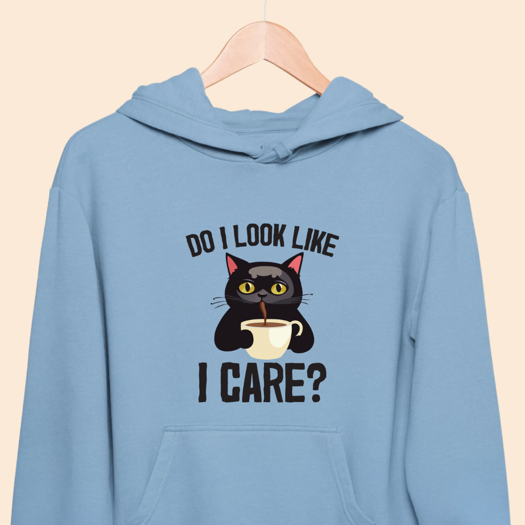 Do I Look Like I Care? - Premium Unisex Hoodie for Cat Lovers