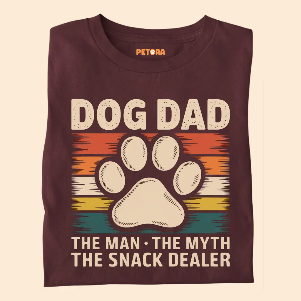 Dog Dad - The Man The Myth The Snack Dealer - Premium T-Shirt for dog Lovers