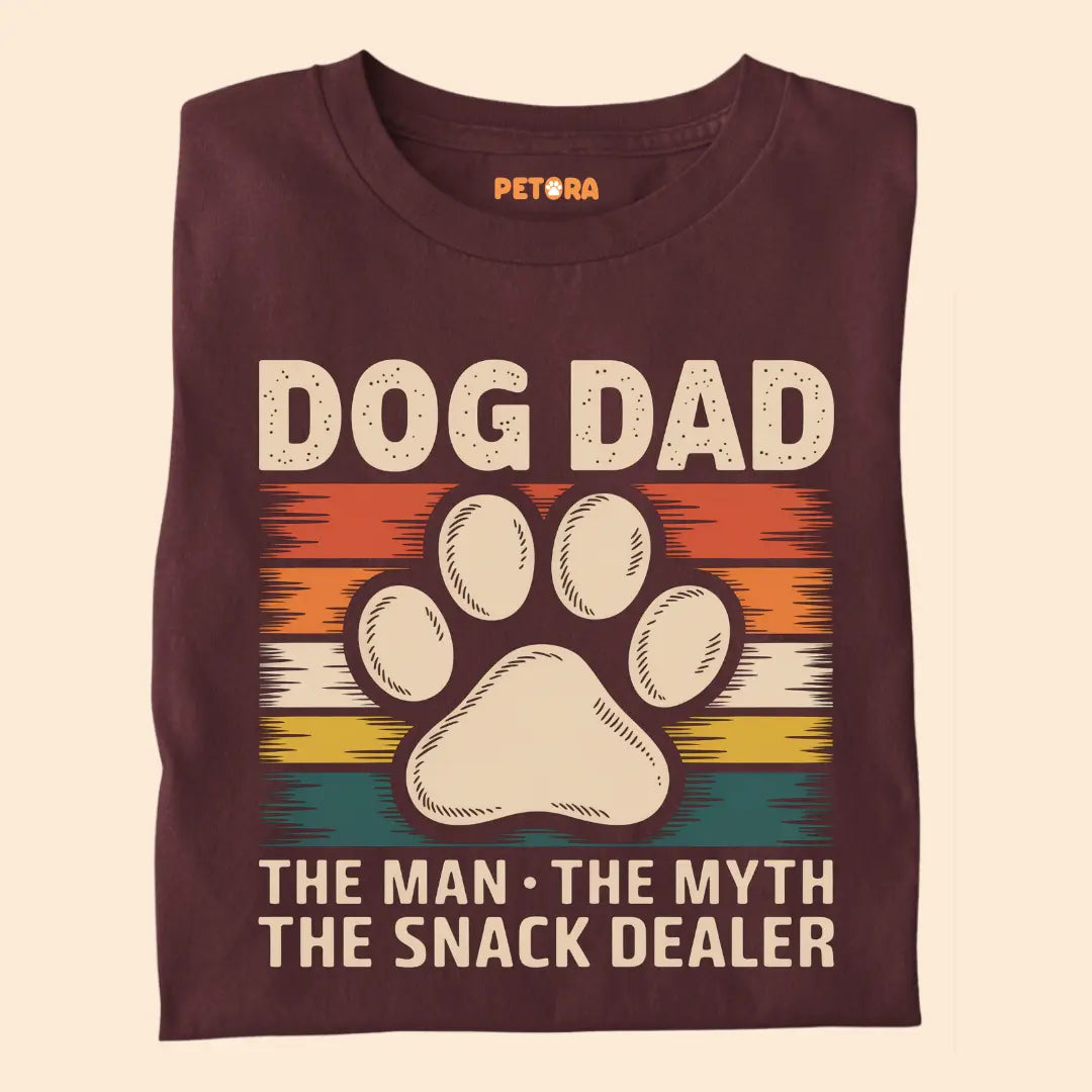 Dog Dad - The Man The Myth The Snack Dealer - Premium T-Shirt for dog Lovers