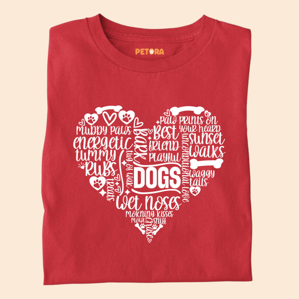 Heart of a Dog - Pet Lover’s Premium Cotton T-Shirt for Dog Moms & Dads