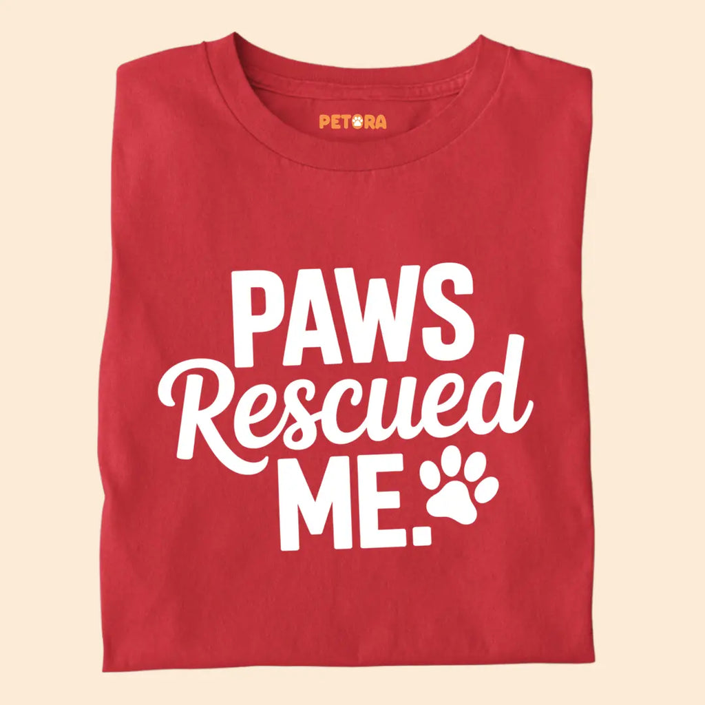 Paws Rescued Me Premium T-Shirt for Dog Lovers