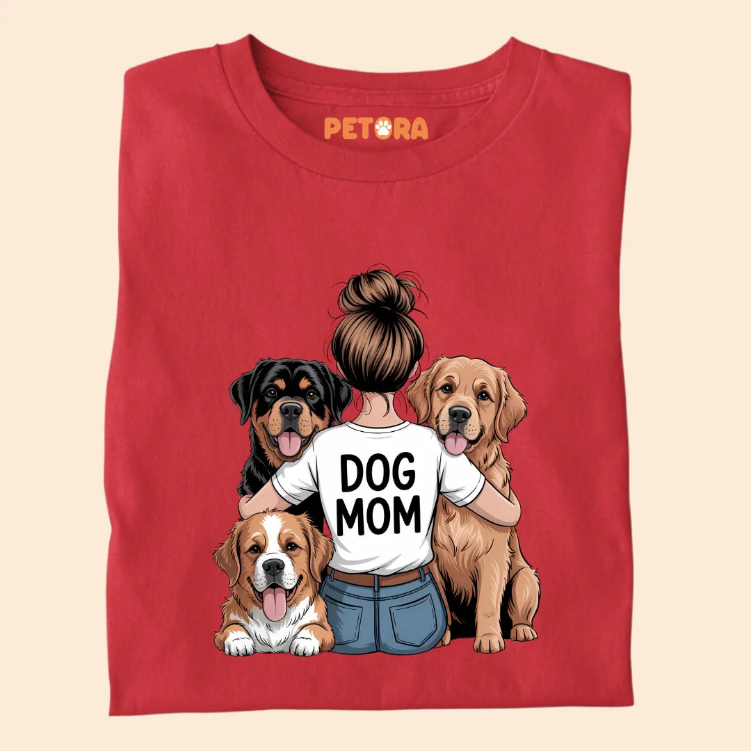 Dog Mom With Three Kids Premium T-shirt for Pet Lovers