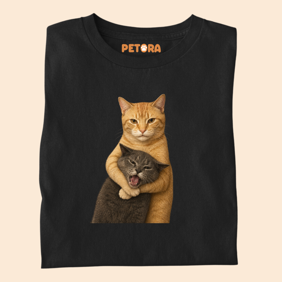 Cat fight Meme Premium T-shirt for Pet Lovers