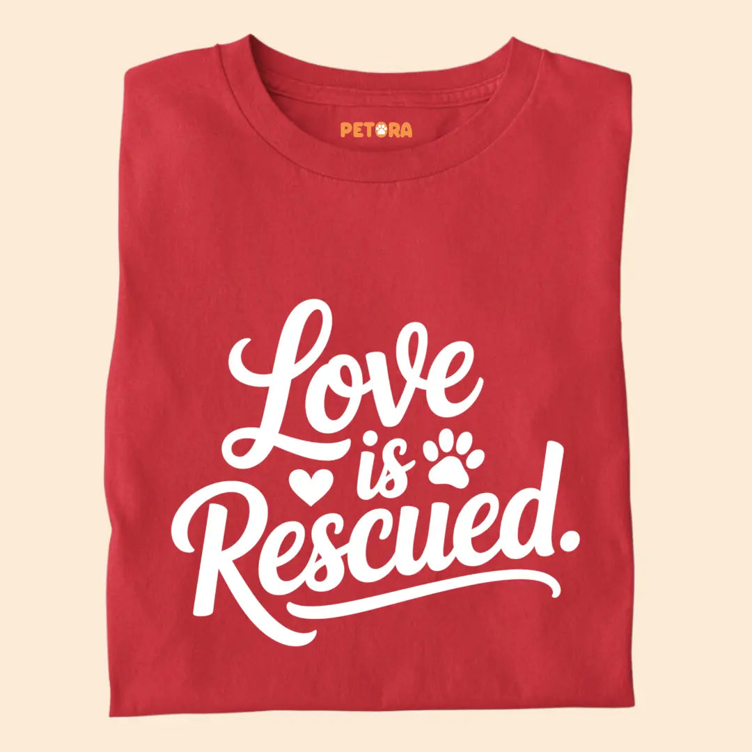Love is Rescued Premium T-Shirt for Dog Lovers
