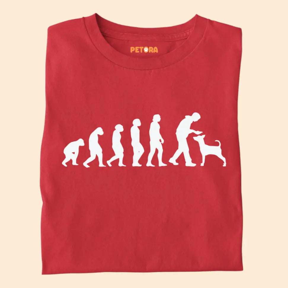 Dog Lover Evolution - Funny Pet Lover Premium Unisex T-Shirt