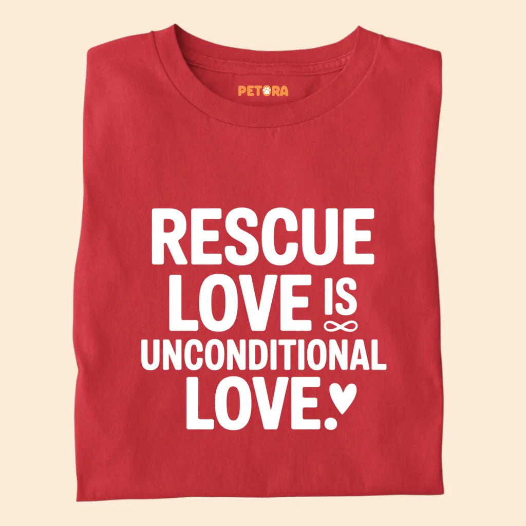 Rescue Love is Unconditional Love Premium T-Shirt for Dog Lovers