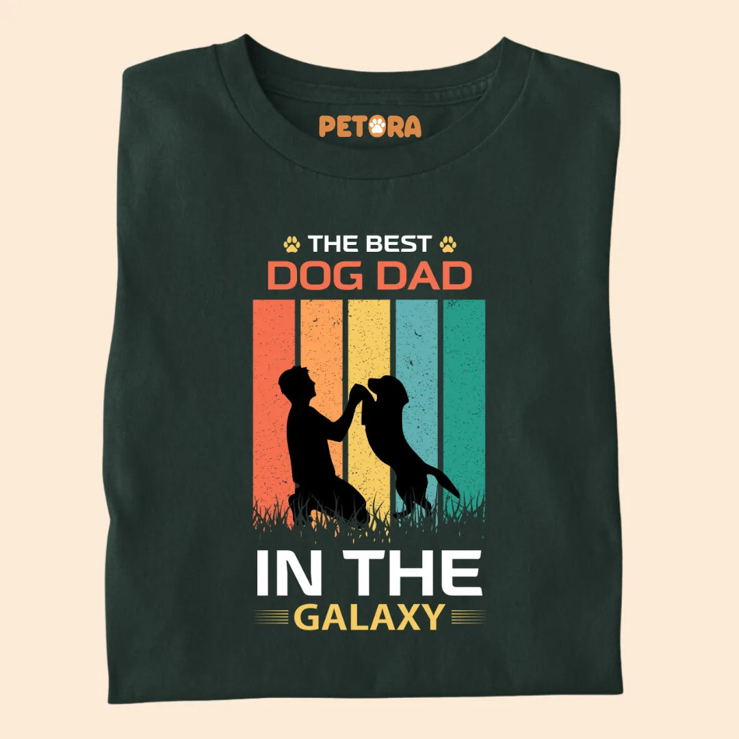 The Best Dog Dad in the Galaxy Premium T-shirt for Pet Lovers