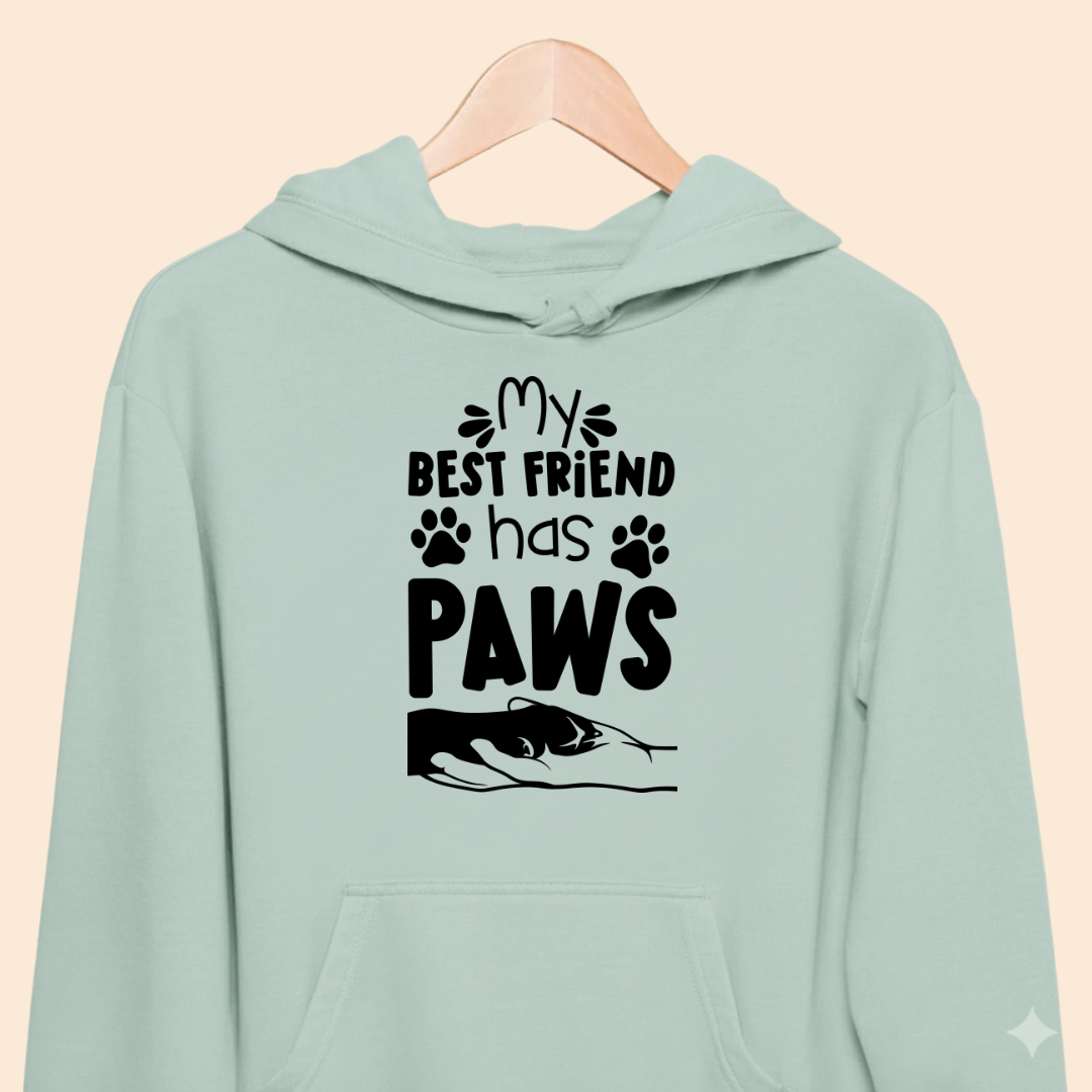 My Best Friend Has Paws - Cute Pet Lover Premium Unisex Hoodie