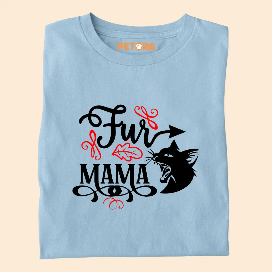 Fur Mama Premium T-shirt For Cat Lovers