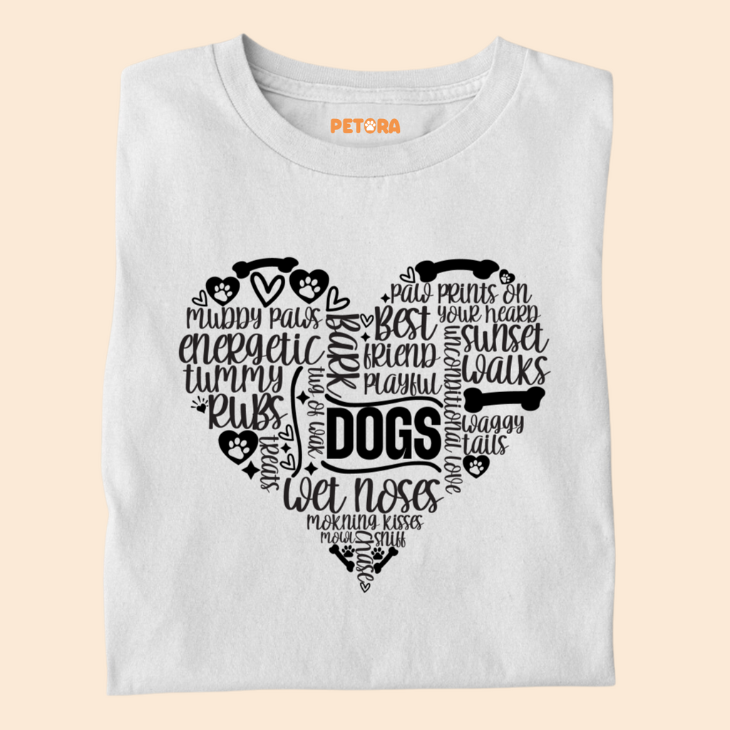 Heart of a Dog - Pet Lover’s Premium Cotton T-Shirt for Dog Moms & Dads