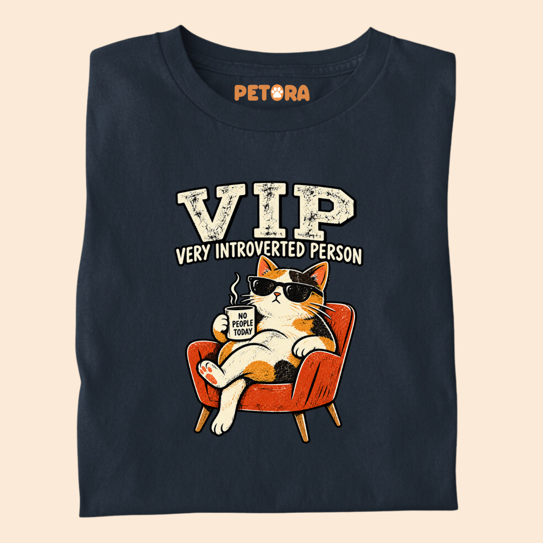 VIP Very Introverted Person Calico Cat T-Shirt
