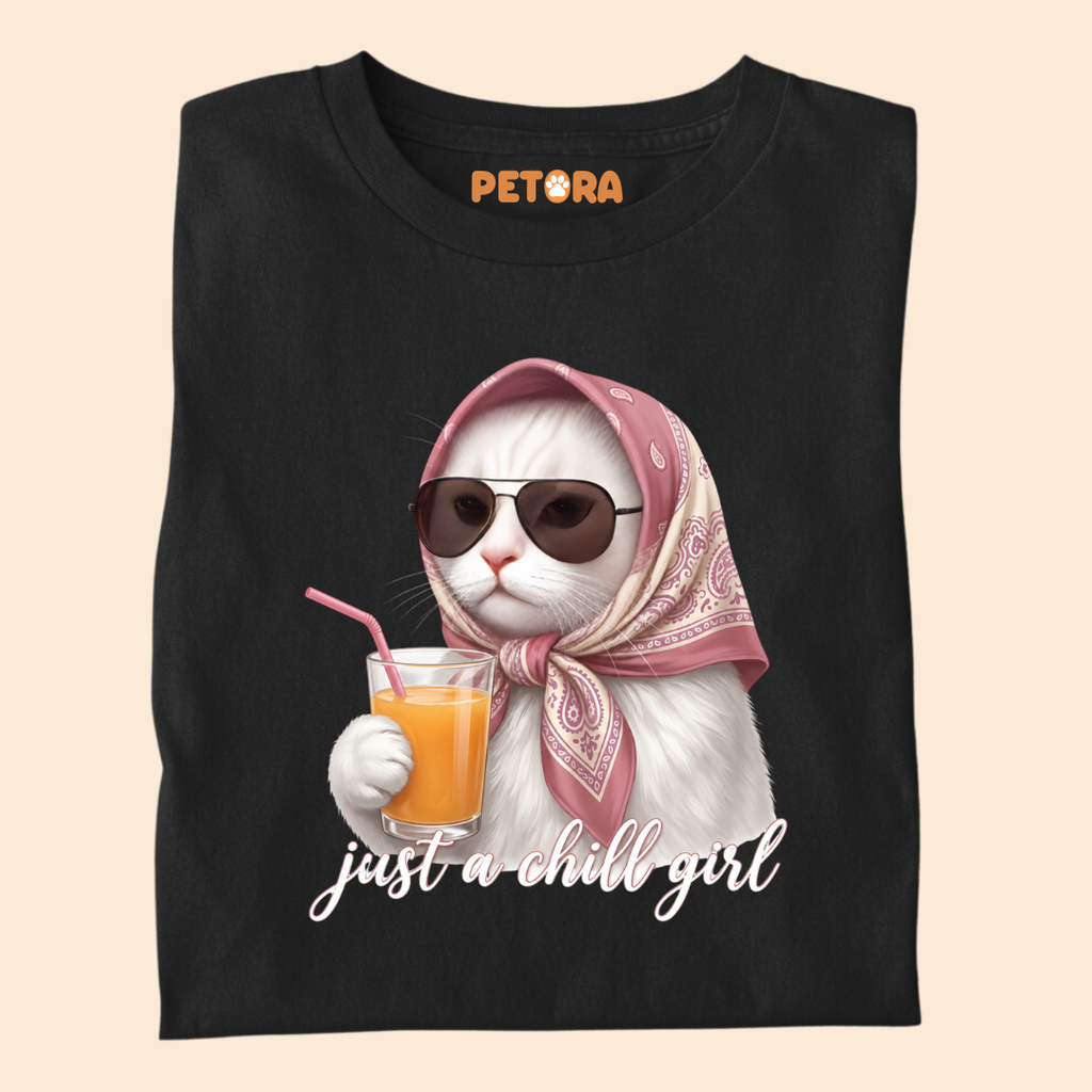 Just A Chill Girl Cat T-Shirt