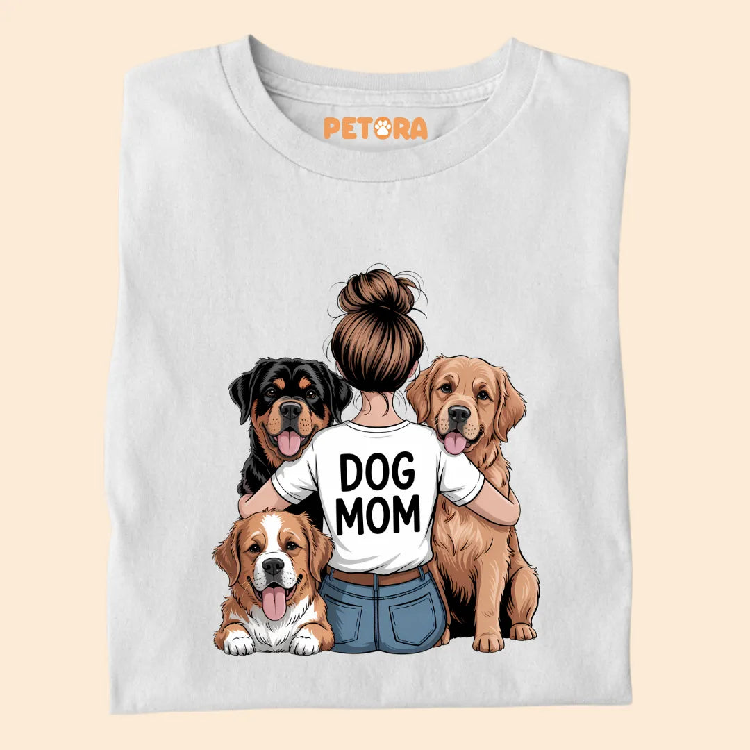 Dog Mom With Three Kids Premium T-shirt for Pet Lovers